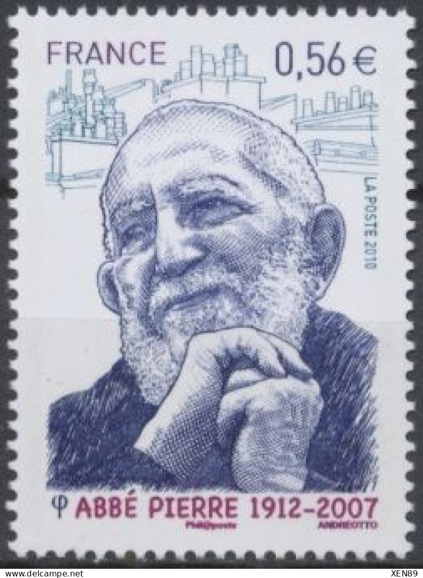 2010 - 4435 - Personnalité - Abbé Pierre (1912-2007), Prêtre Fondateur De La Communauté Emmaüs - Unused Stamps