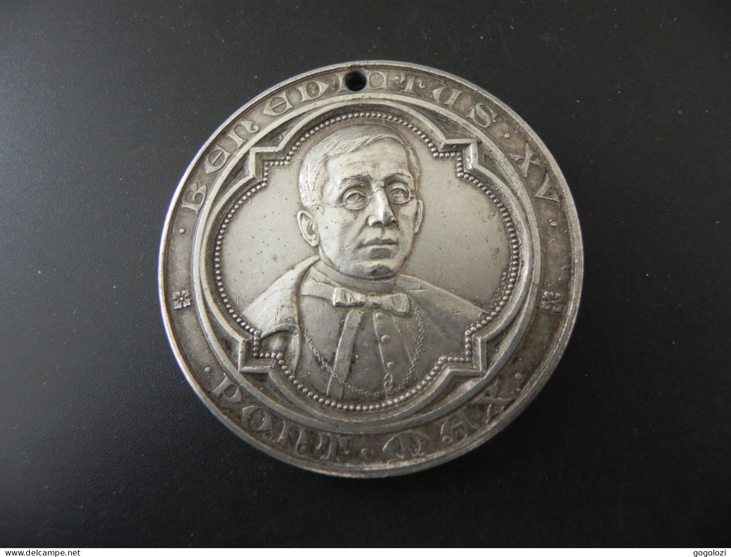 Old Big Pilgrim Medal Vaticano - Benedictus XV. 1914 - Autres & Non Classés