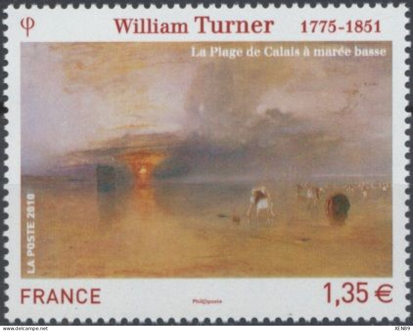 2010 - 4438 - Série Artistique - William Turner, Peintre Britannique - Neufs