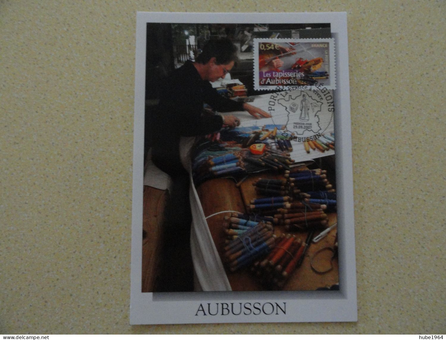 CARTE MAXIMUM CARD LE TAPISSIER D'AUBUSSON OPJ AUBUSSON CREUSE FRANCE - Other & Unclassified