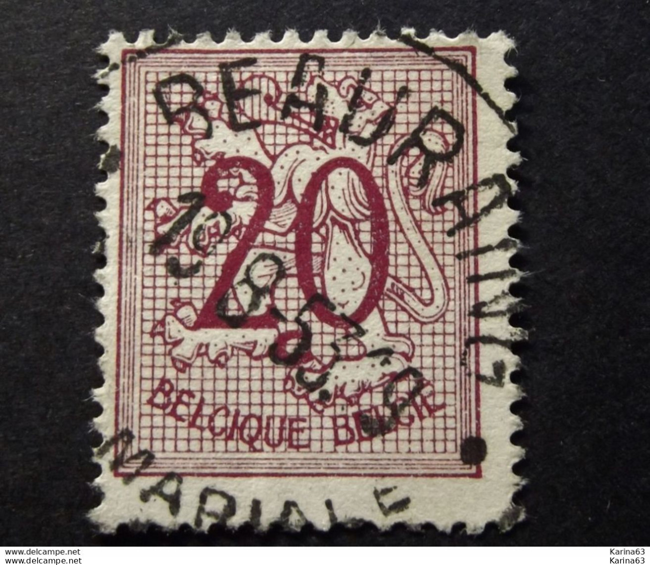 Belgie Belgique - 1951 - OPB/COB N° 851 - (  1 Value ) -  Cijfer Op Heraldieke Leeuw  Obl. Beauraing  1953 - Gebruikt