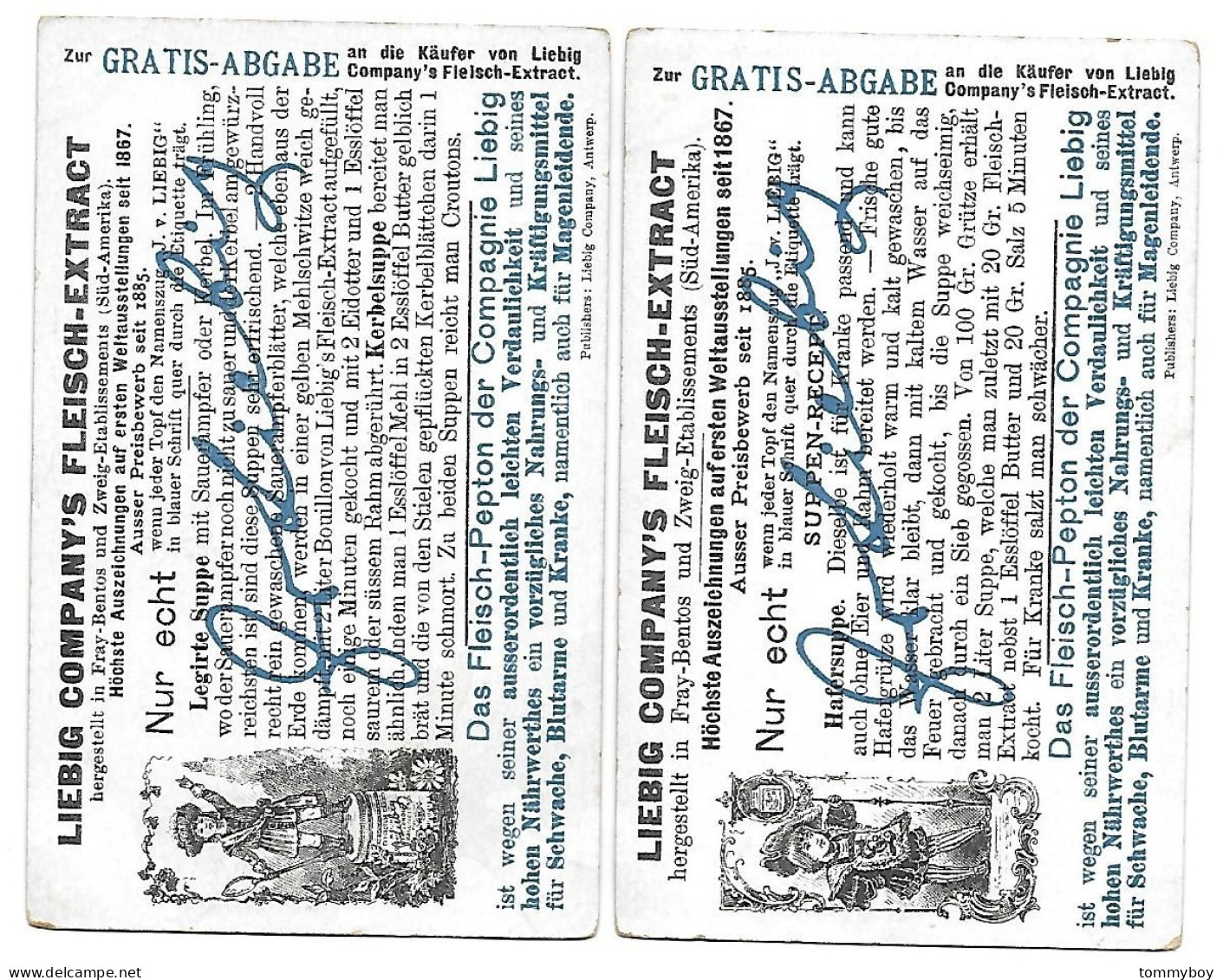 S 590, Liebig 6 Cards, Gnomenreich (some Damage At Borders) (GERMAN) (ref B13) - Liebig