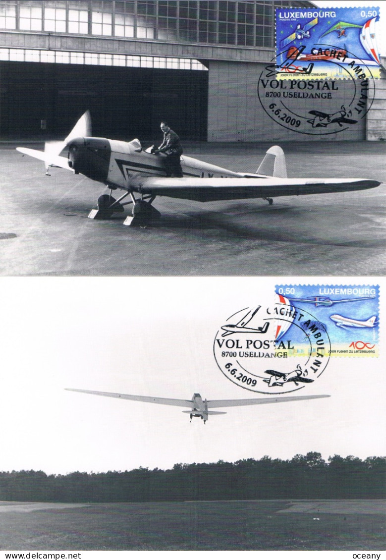 Luxembourg - Aviation : Centenaire De L'Aéro-Club Luxembourgeois CM 1768/1769 (année 2009) - Cartes Maximum