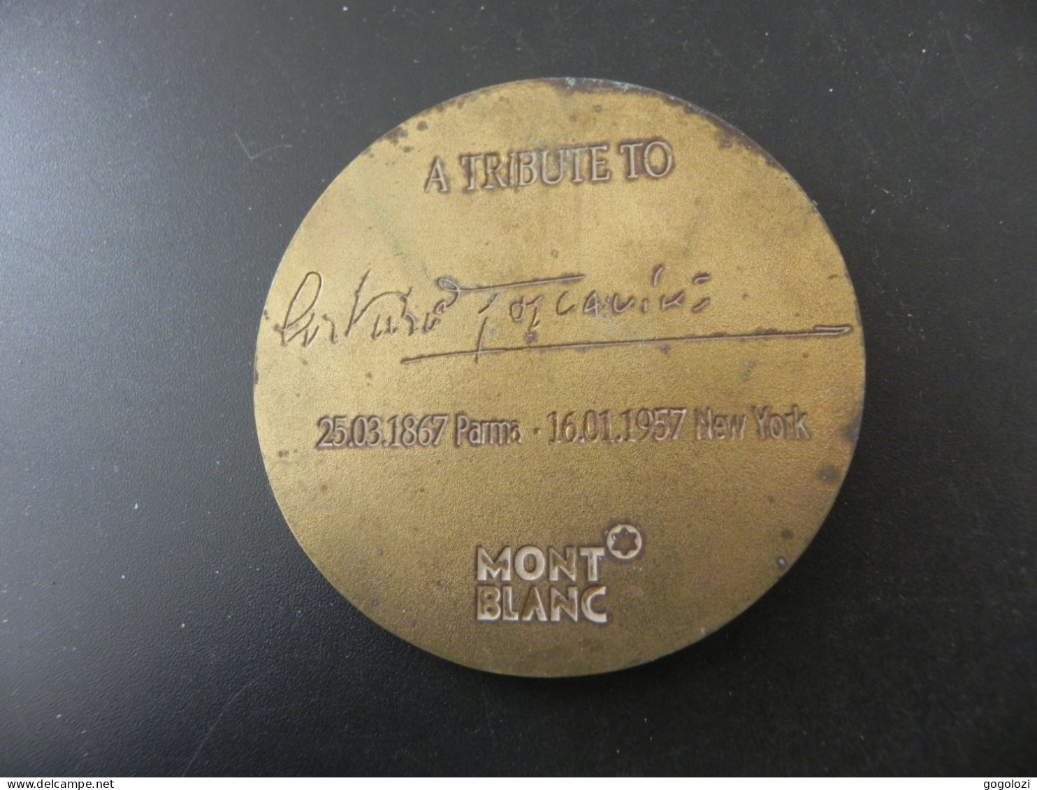 Medaille Medal Medaglia - Italia Italy - Mont Blanc - Arturo Toscanini - Parma 1867 - New York 1957 - Autres & Non Classés