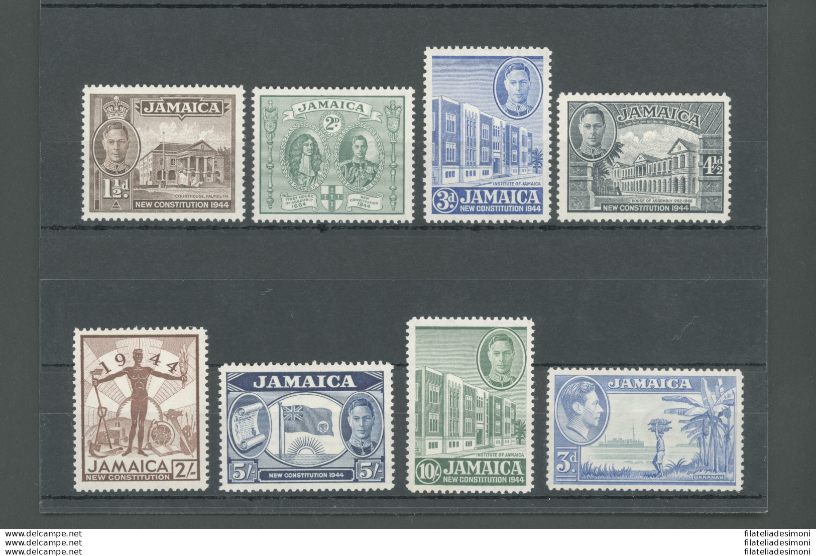 1945-46 JAMAICA - Nuova Costituzione - Stanley Gibbons N. 134-40 - Serie 7 Valori - MNH** - Autres & Non Classés