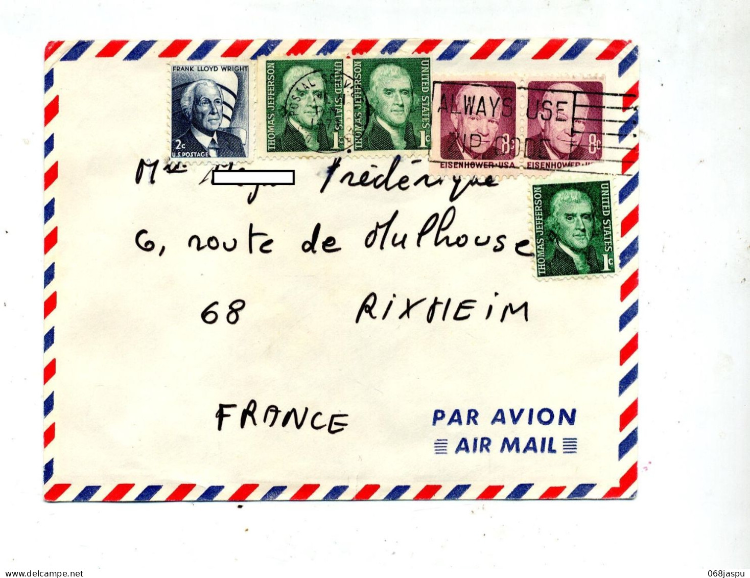 Lettre Flamme Postal Service Sur Président + Annulation - Marcofilie