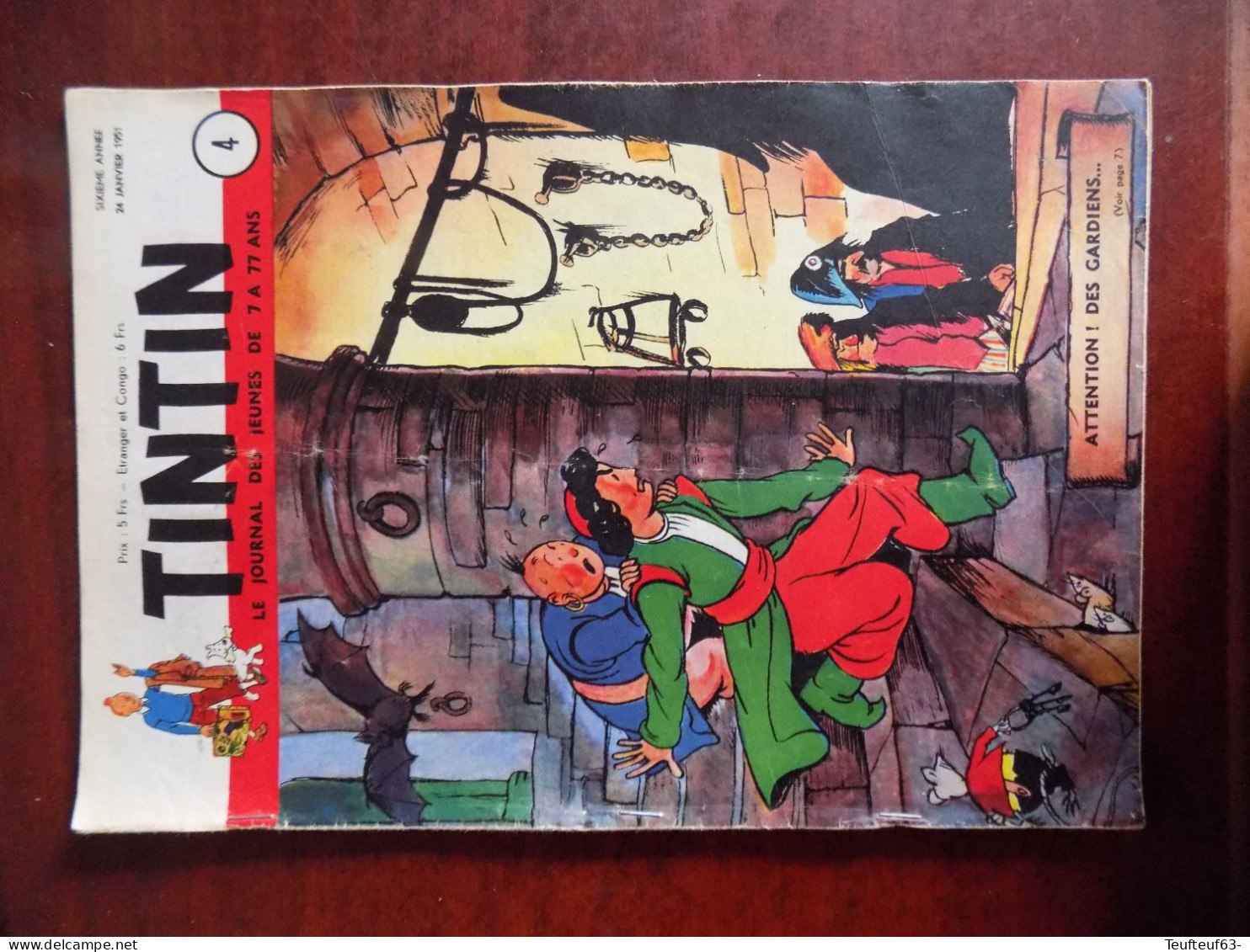 Tintin Année 1951 Complète ( Couverture Hergé , Vandersteen ) - Avec Jeu De L'oie - Tintin