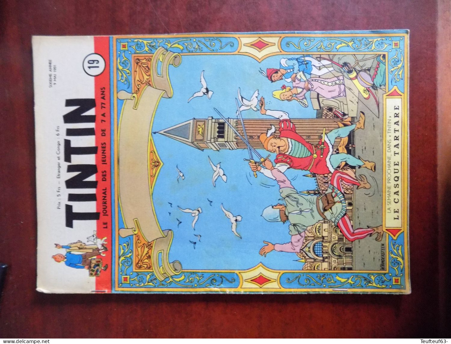 Tintin année 1951 complète ( couverture Hergé , Vandersteen ) - avec jeu de l'oie