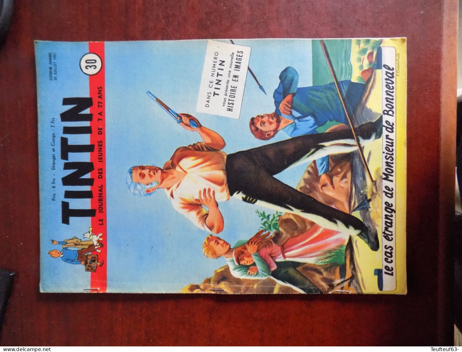 Tintin année 1951 complète ( couverture Hergé , Vandersteen ) - avec jeu de l'oie