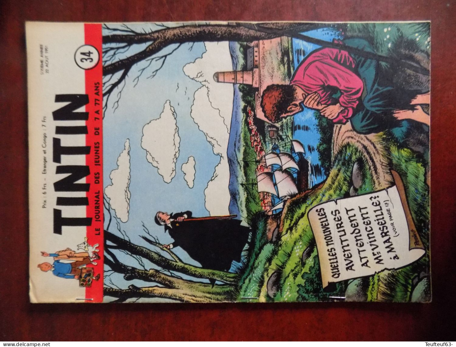 Tintin année 1951 complète ( couverture Hergé , Vandersteen ) - avec jeu de l'oie