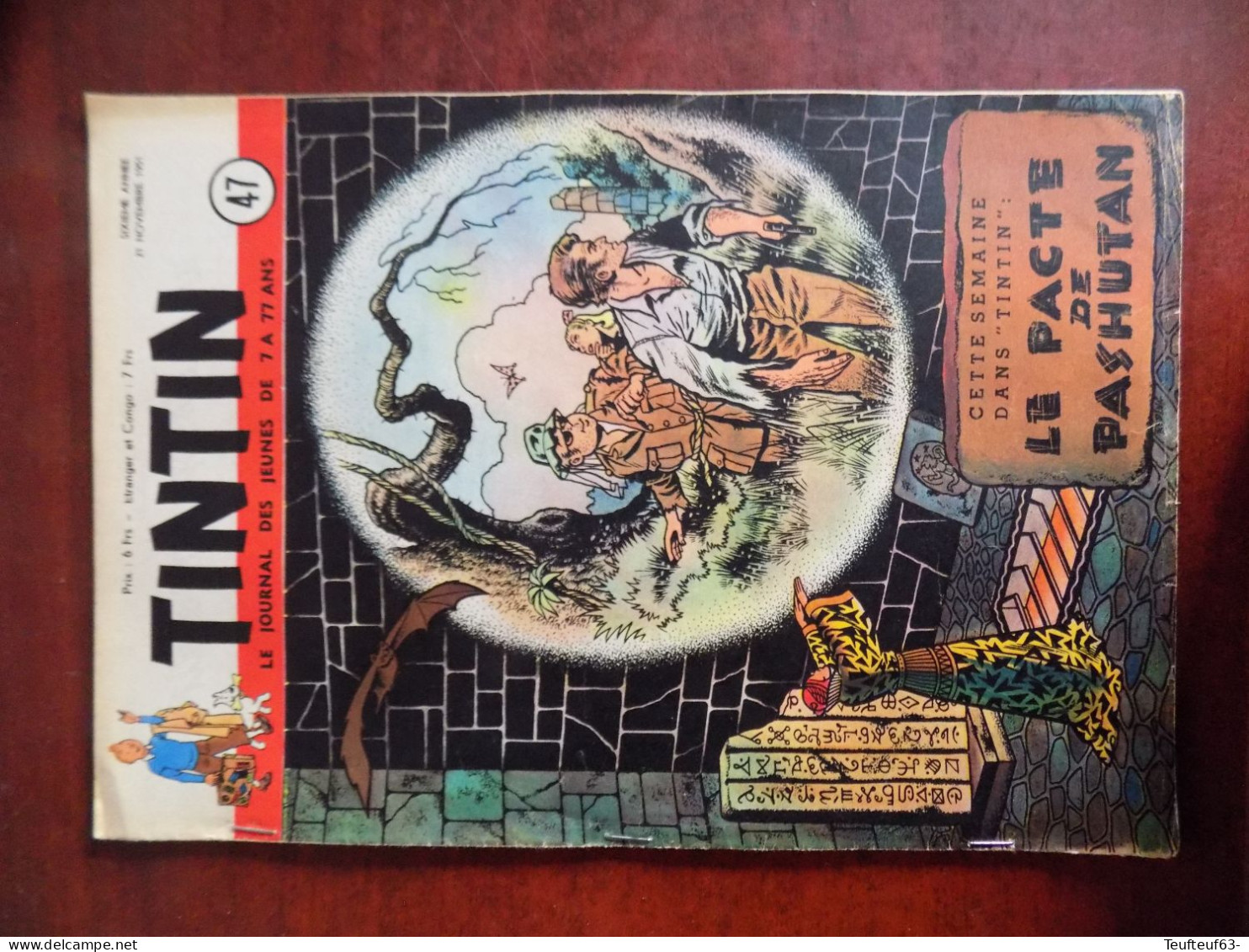 Tintin année 1951 complète ( couverture Hergé , Vandersteen ) - avec jeu de l'oie