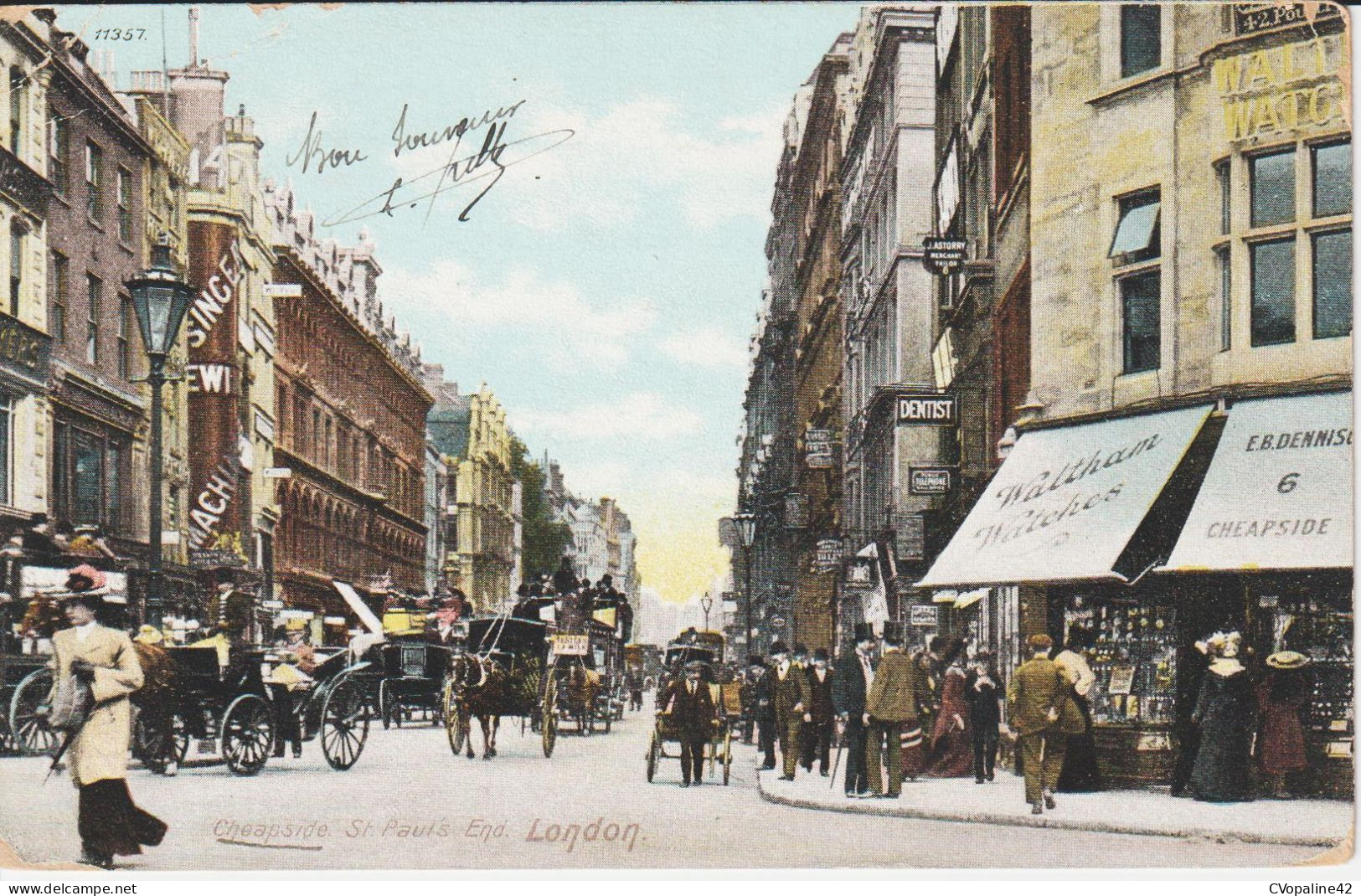 LONDON - Cheapside St-Pauls End In 1907 - Autres & Non Classés