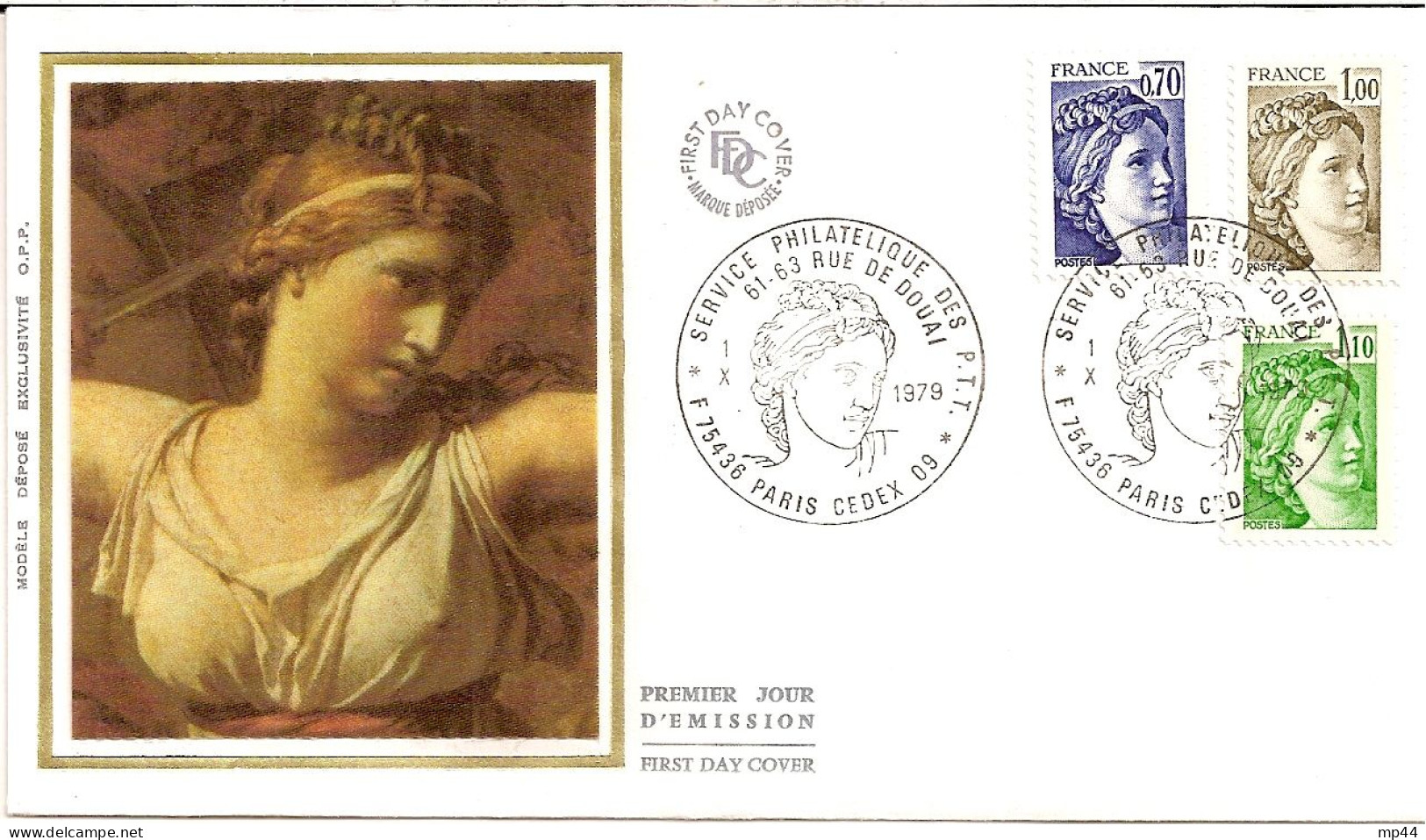 733 --- PARIS 1er Jour FDC Sabine - Commemorative Postmarks