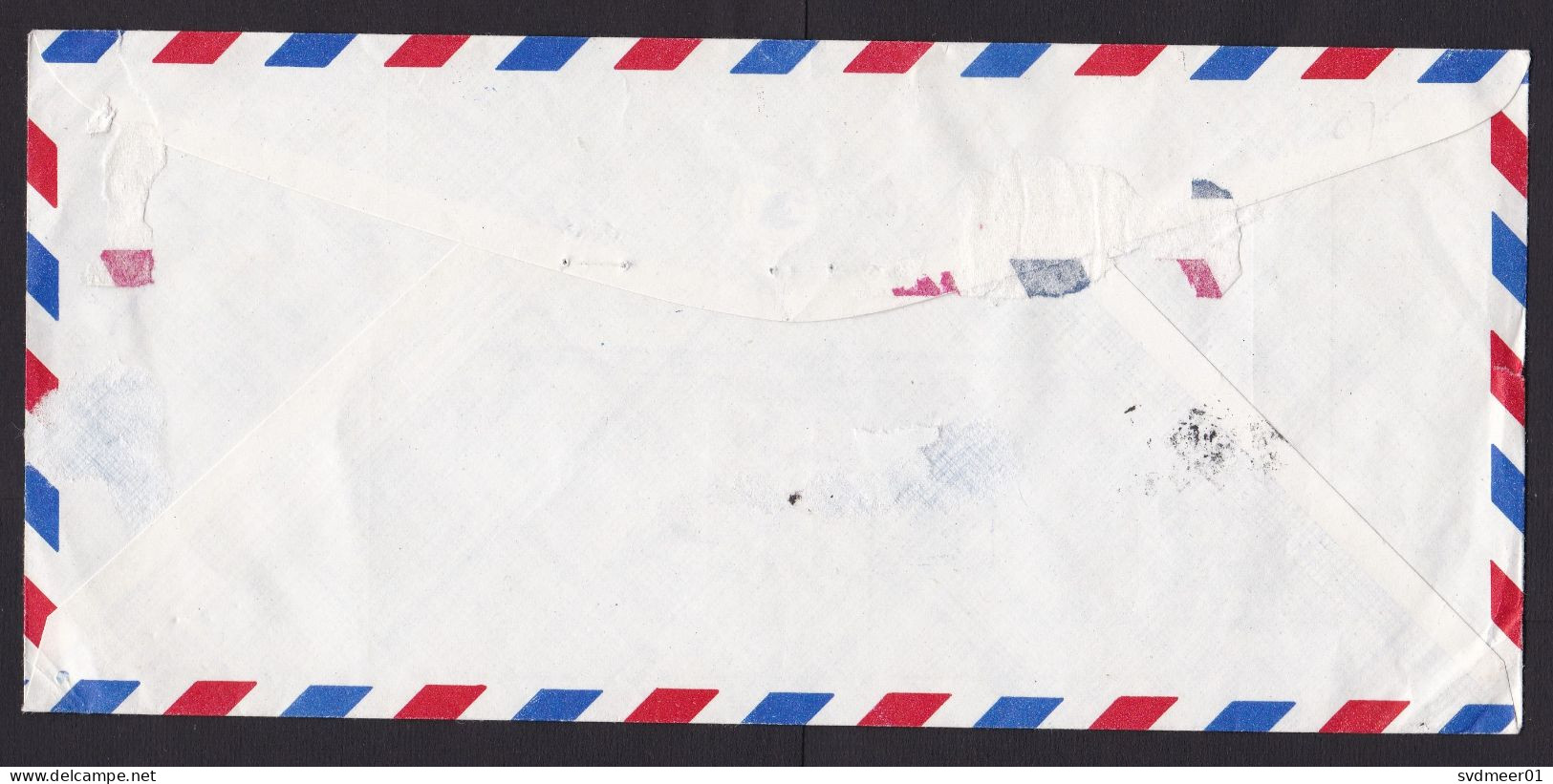 Taiwan: Airmail Cover To Netherlands, 1 Stamp, Flag (minor Damage, See Scan) - Cartas & Documentos