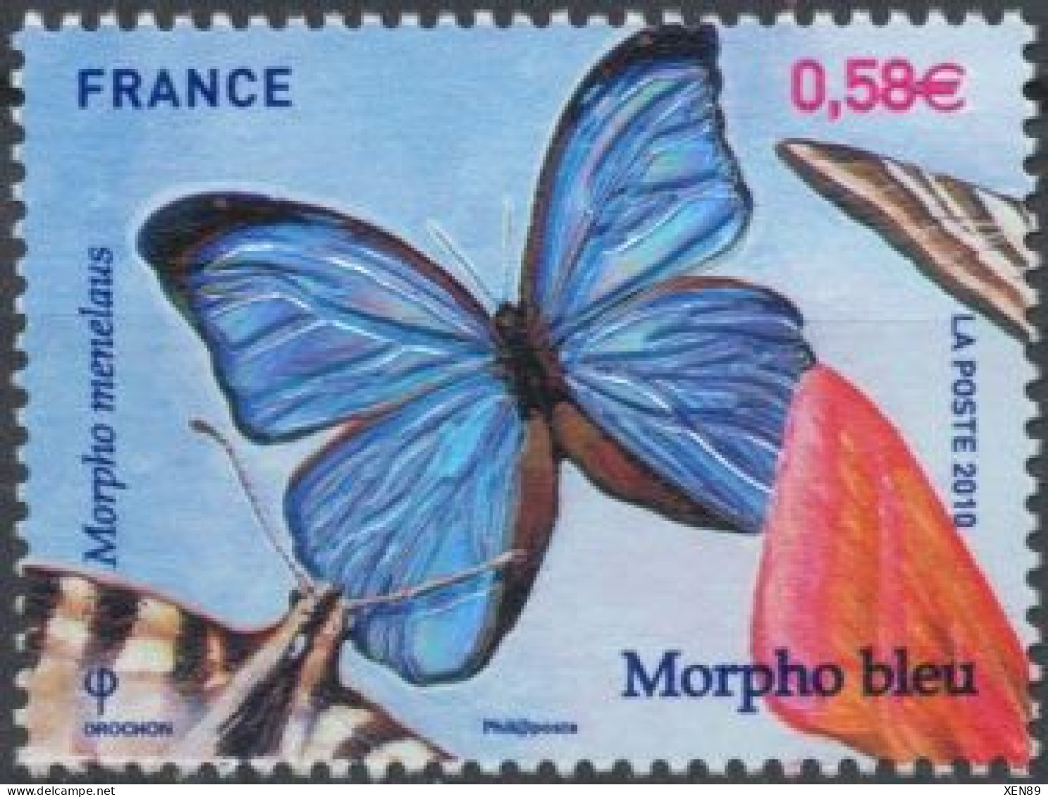 2010 - 4497 - Série Nature (XXIV) - Les Papillons - Morpho Bleu - Ungebraucht