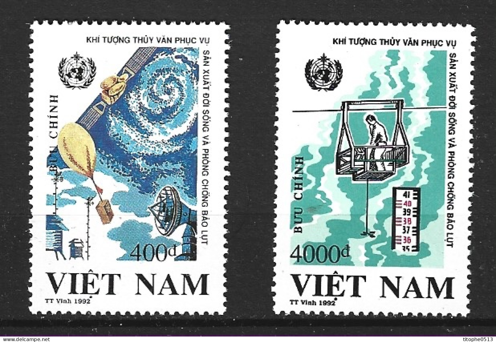 VIET NAM. N°1286-7 De 1992. Réduction Des Effets Des Calamités Naturelles. - Protection De L'environnement & Climat