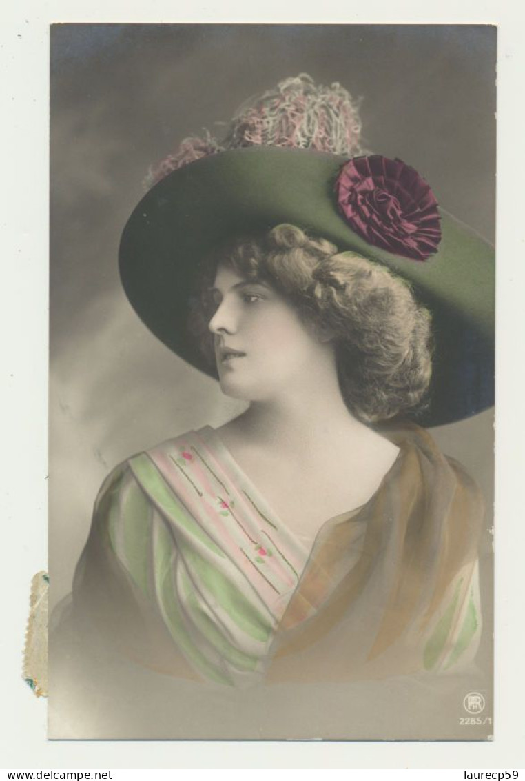 Carte Fantaisie Femme Chapeau - Mode - Femmes
