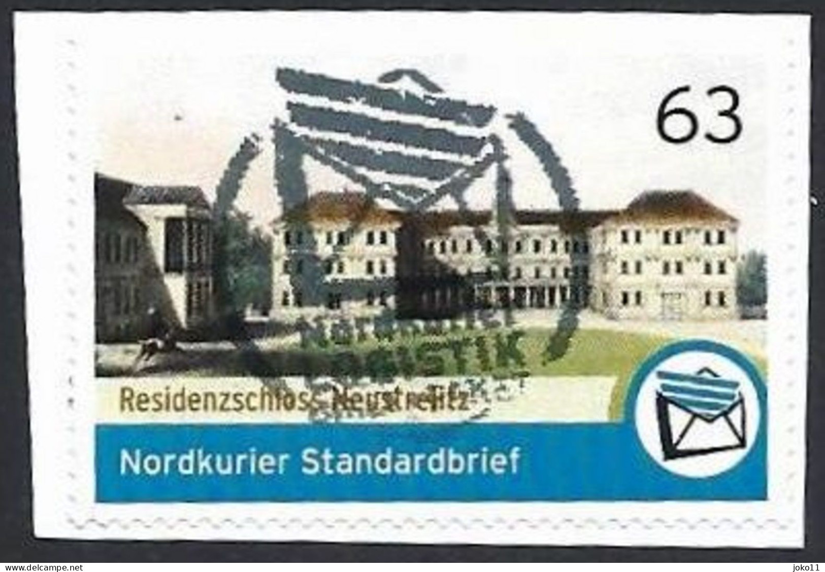 Privatpost, Nordkurier, Residenzschloß Neustrelitz, Wertstufe: 0.63 EUR, Gebraucht - Privatpost