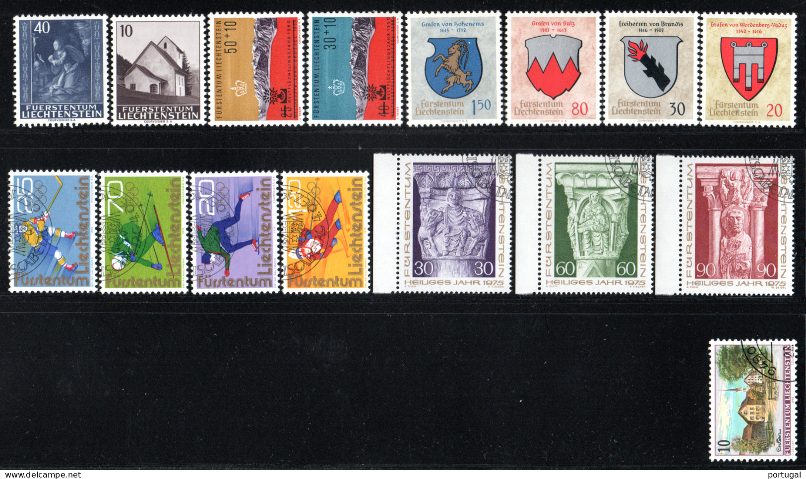 Liechtenstein ( 26  ** Timbres Neuf ) - ( 8 Timbres Oblitere ) - Collections