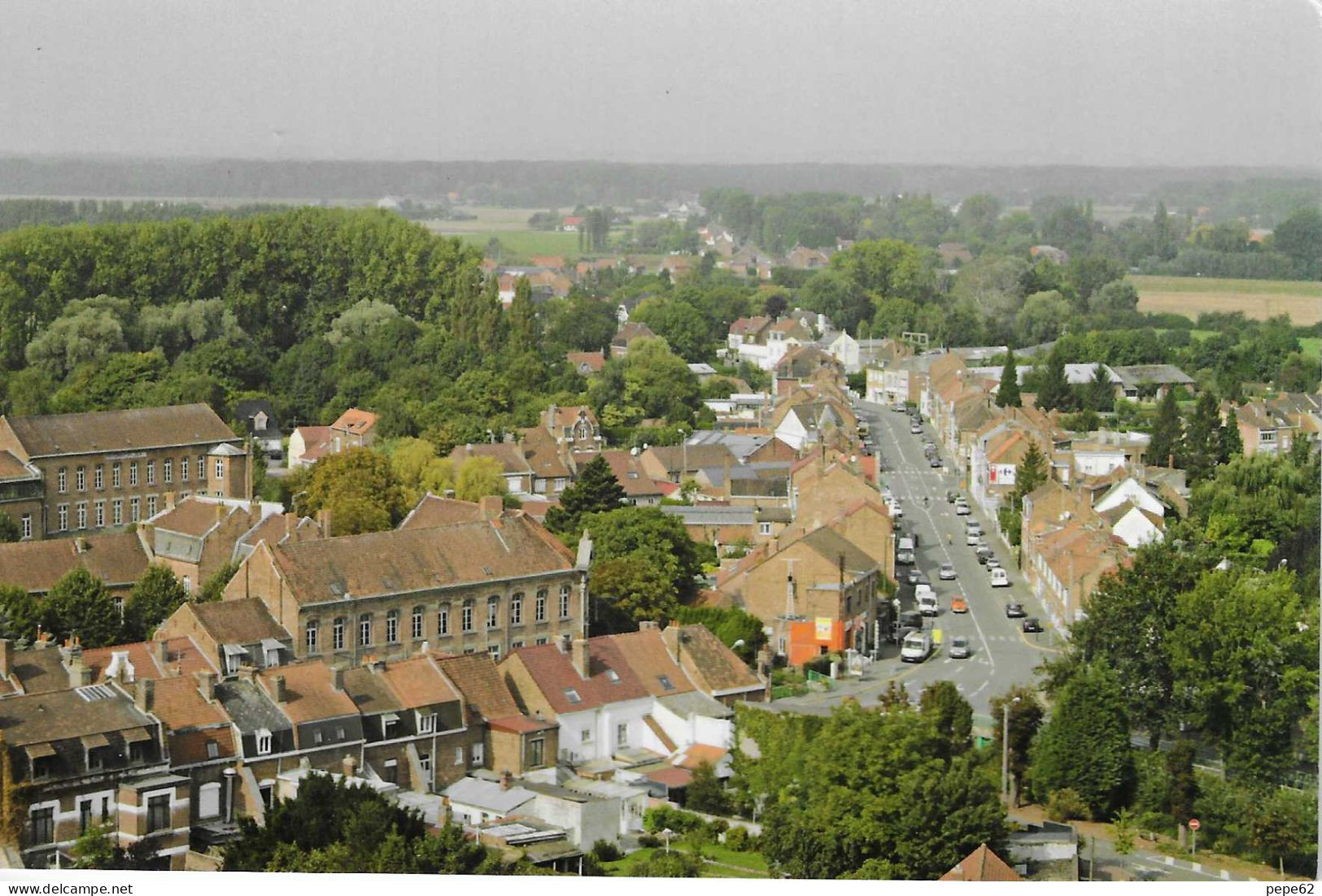 Merville- Vue Aérienne- Rue Principale--cpm - Merville