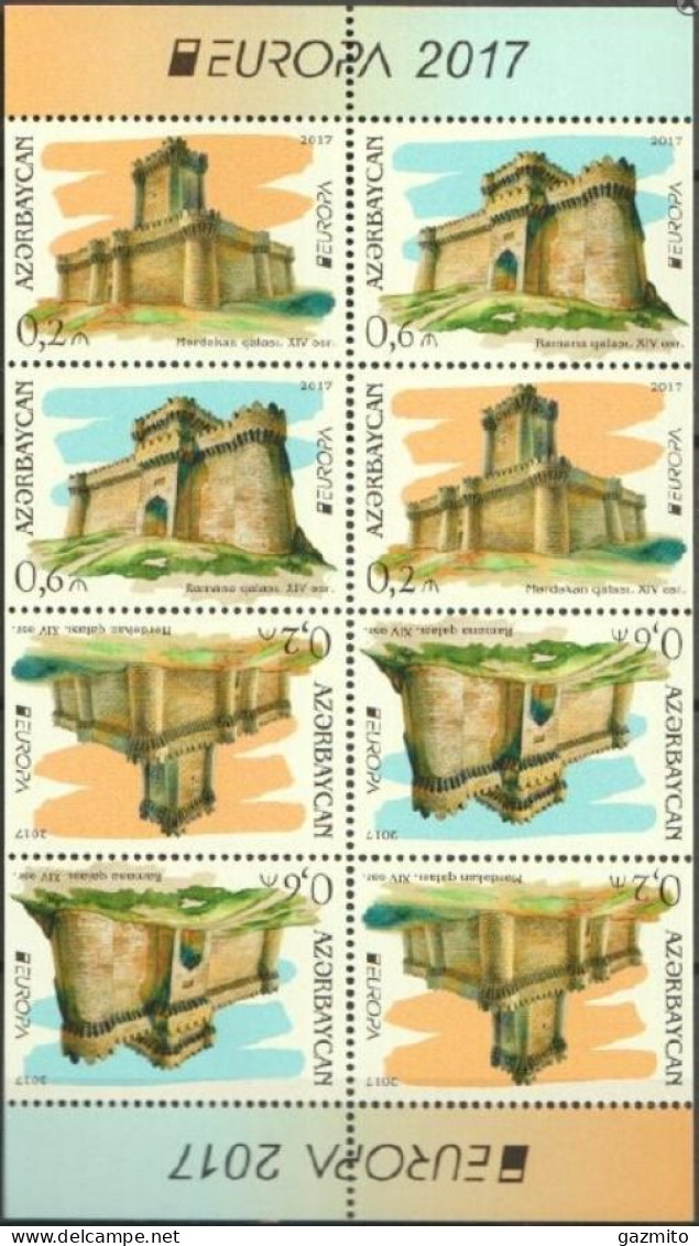 Azerbajan 2017, Europa, Castels, Booklet - Castles