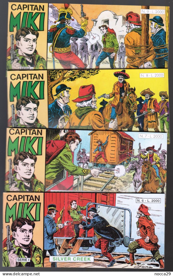 LOTTO DI 9 FUMETTI A STRISCE IN COFANETTO DI CARTONCINO - IL  CAPITAN MIKI - SERIE 1^ - 1994 (STAMP401) - Autres & Non Classés