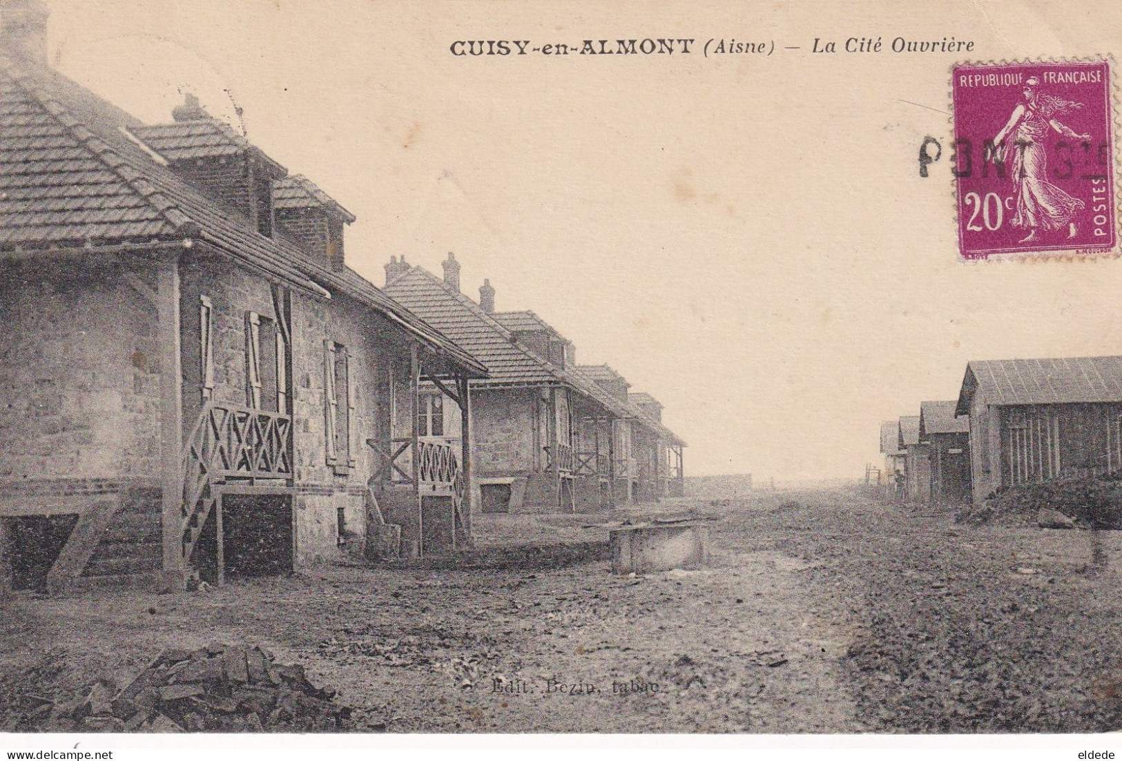 Cuisy En Almont Cité Ouvrière Taxe Griffe Pont Ste Maxence Sur Semeuse - Other & Unclassified