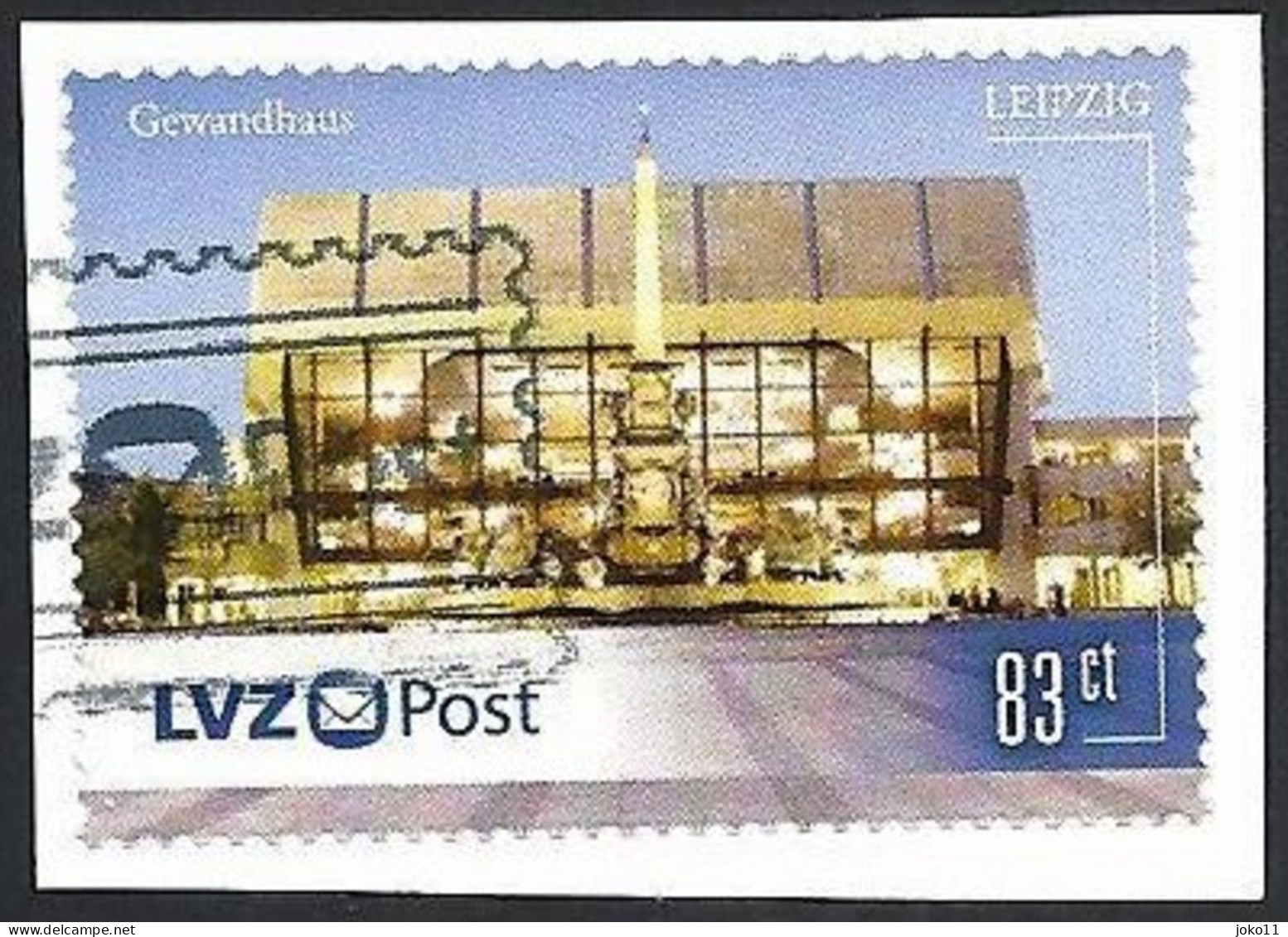Privatpost, LVZ Post, Gewandhaus Leipzig, Wertstufe: 0.83 EUR, Gebraucht - Privées & Locales