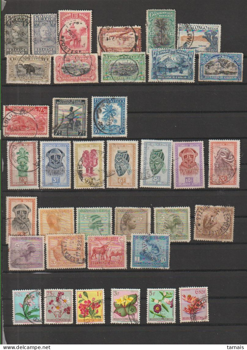 Congo Belge Lot De 37 Timbres Oblitérés (lot 181) - Sammlungen