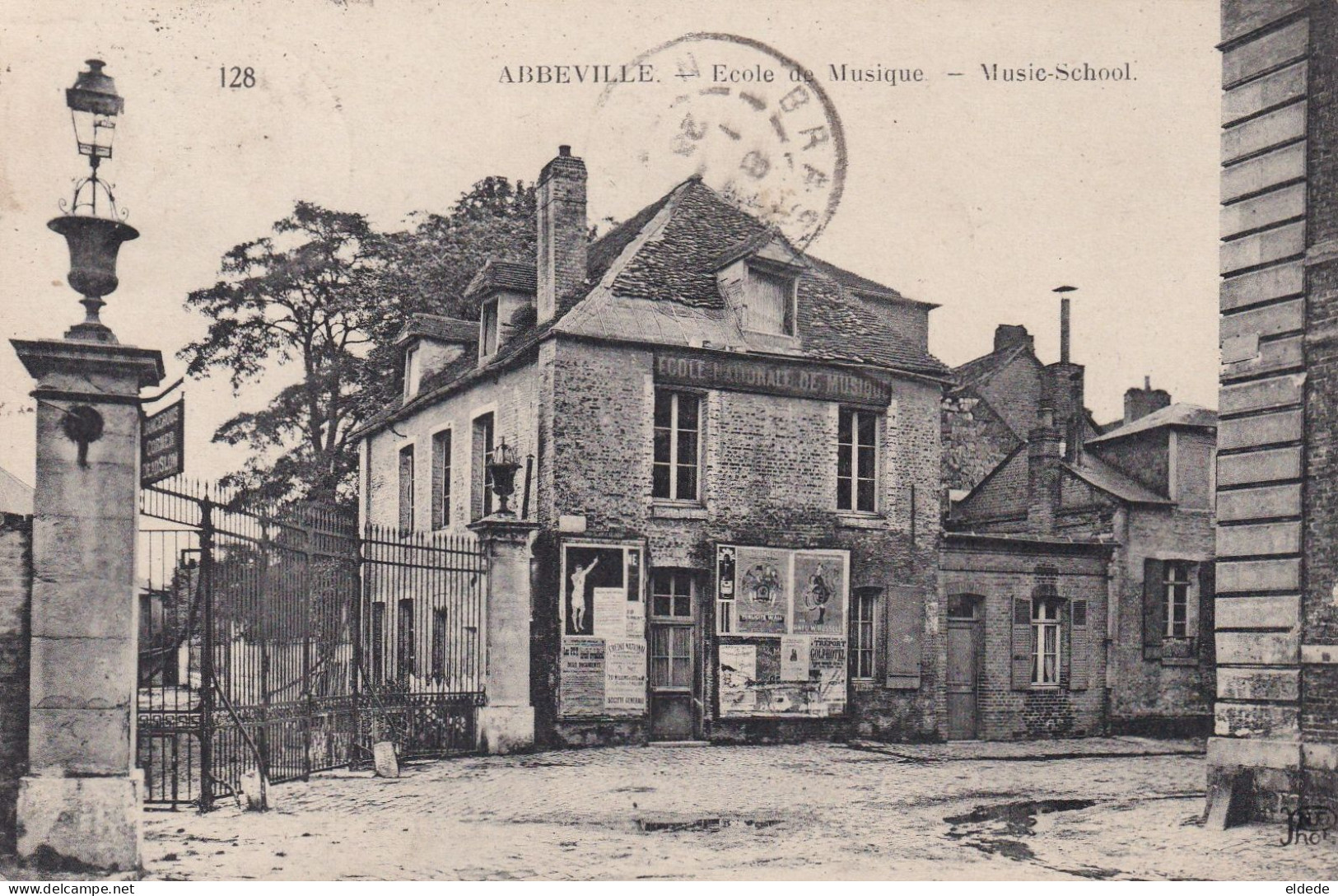 Abbeville Ecole De Musique  Poster Affiche Pub Tour De France Cycliste  Wall, Pneu Russell Bagpipe , Syndicat P.T.T. - Abbeville