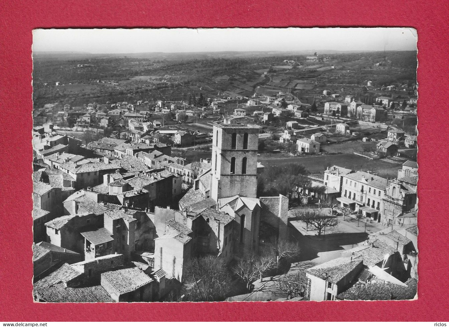 FORCALQUIER - 04 - EN AVION AU DESSUS DE  .... La Cathédrale  -1964 - Forcalquier