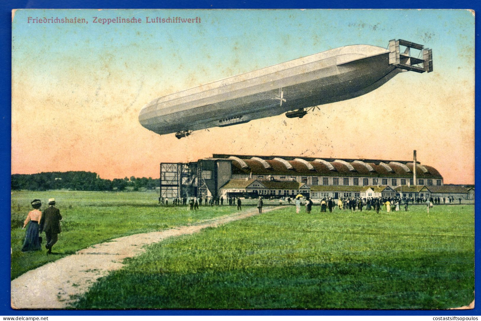 3251.ZEPPELIN POSTCARD JULY 1913 TO ALEXANDRIA EGYPT. - Covers & Documents