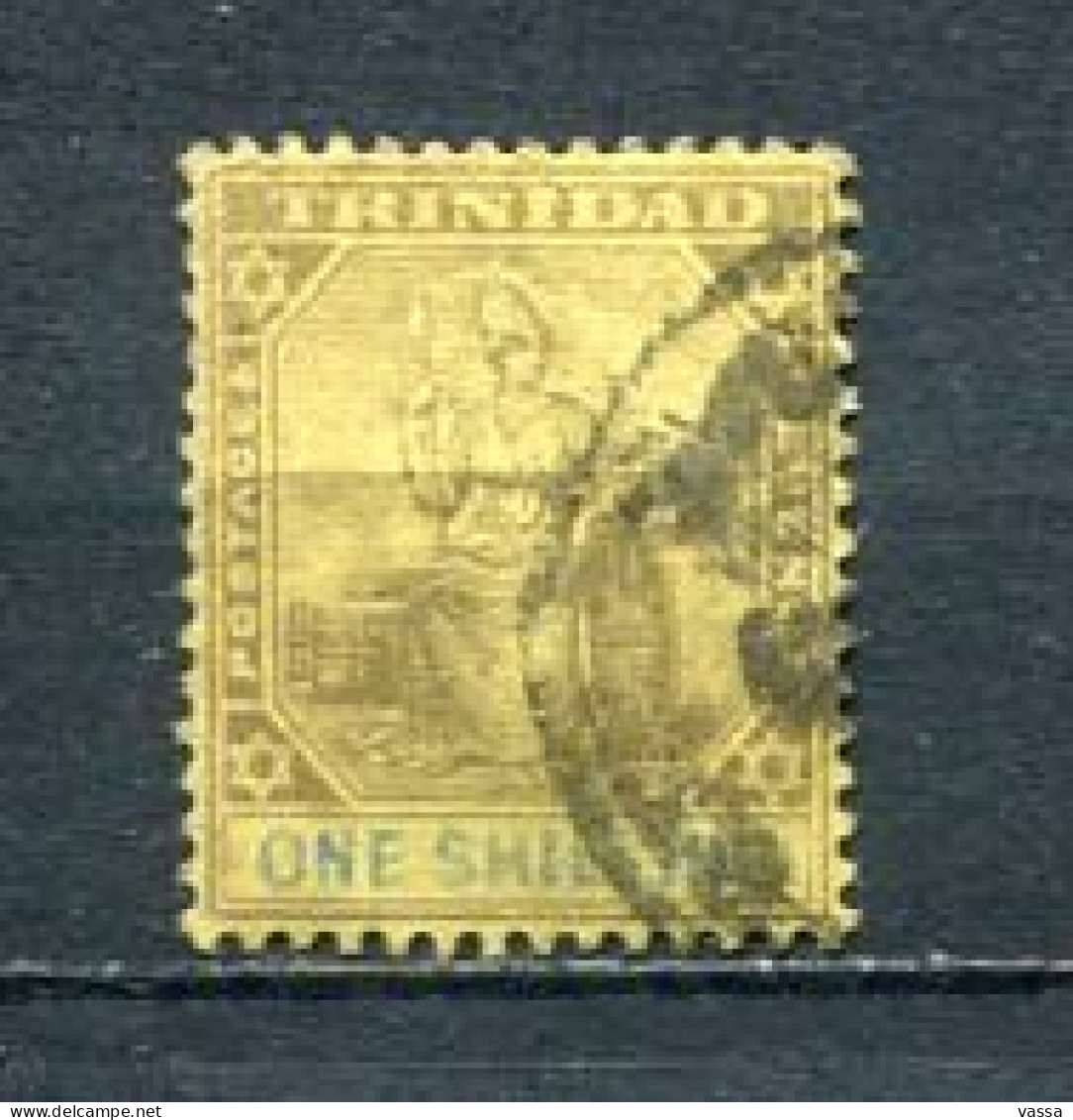 Trinidad 1905 SG141 1 Shiling Black And Blue/yellow Used YT 66 - Trinidad & Tobago (...-1961)