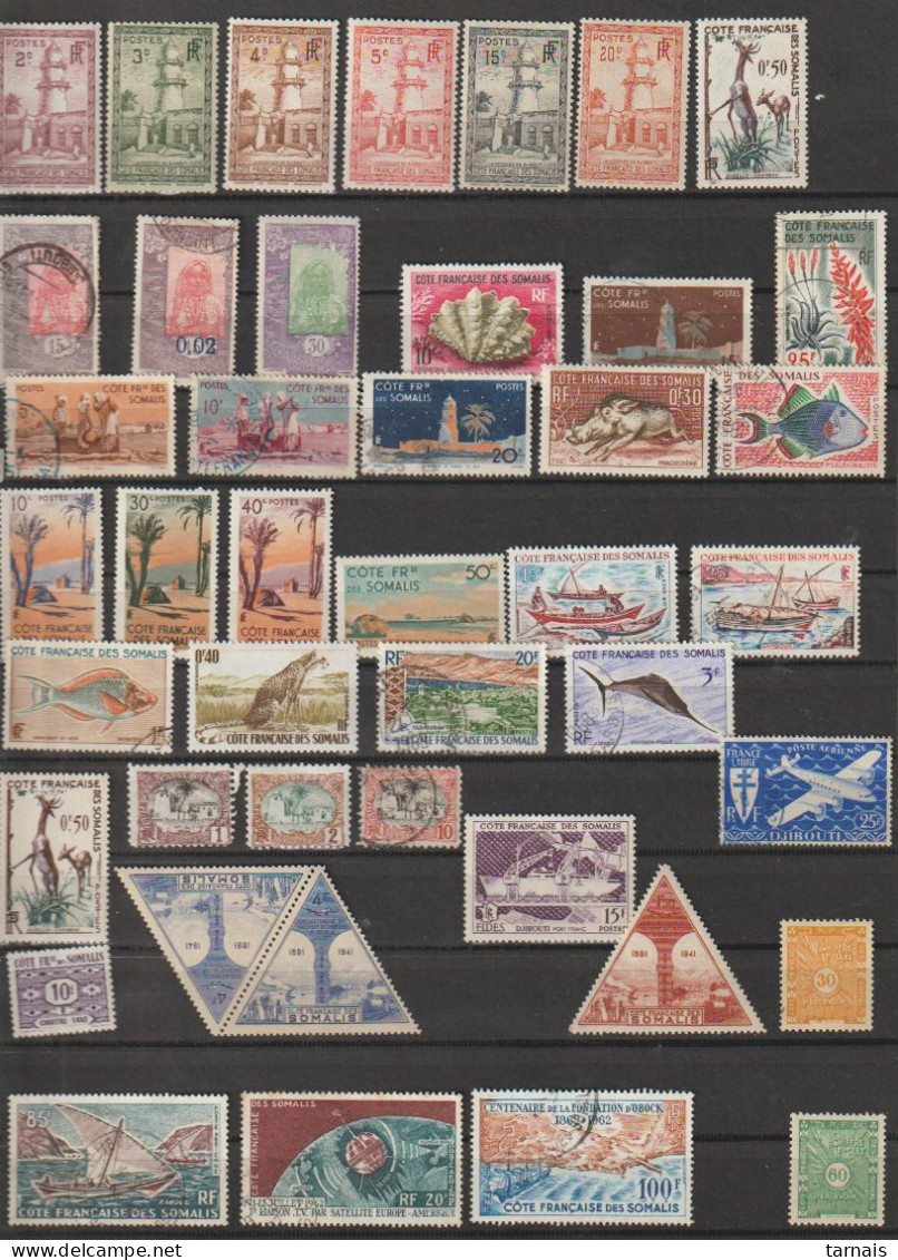 Cote Françaide Des Somalis  Lot De 43 Timbres Oblitérés (lot 457) - Used Stamps