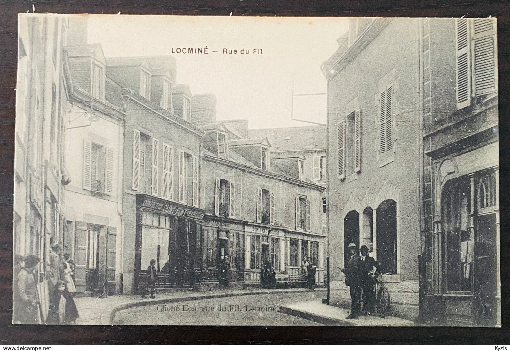 CPA PHOTO - LOCMINÉ - Rue Du Fil - BELLE ANIMATION - Locmine