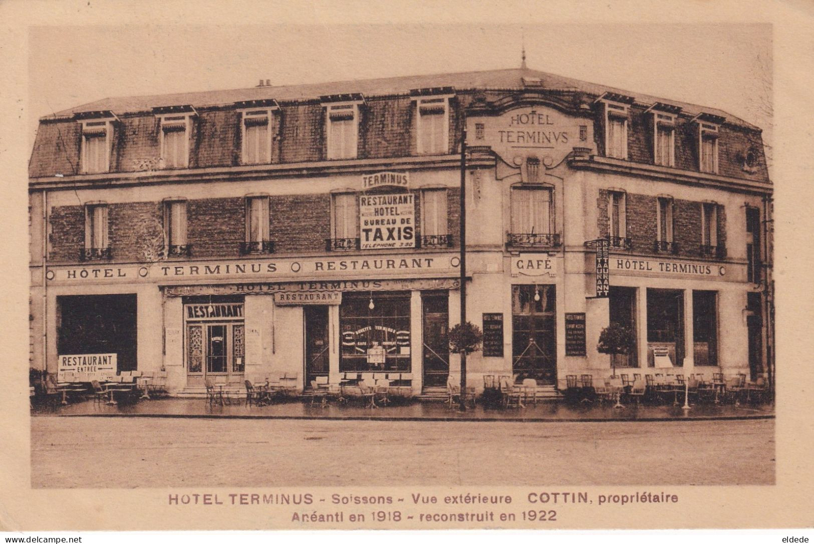 Hotel Terminus Cottin à Soissons Taxi Restaurant Café Envoi Pont Ste Maxence Oise - Hotels & Gaststätten