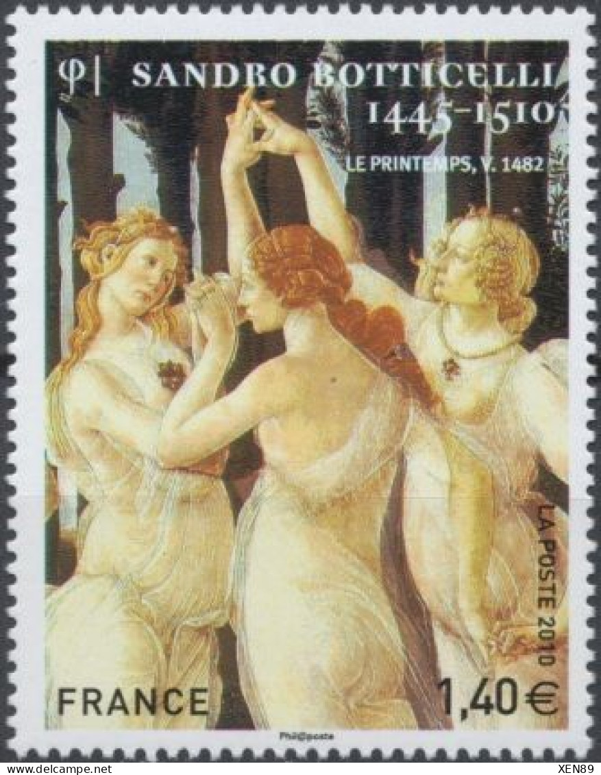 2010 - 4519 - Série Artistique - Sandro Botticelli, Peintre Italien - Les Trois Grâces - Neufs