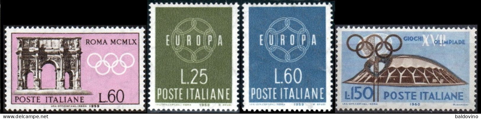 Italia 1959/60 4 Valori - 1946-60: Neufs