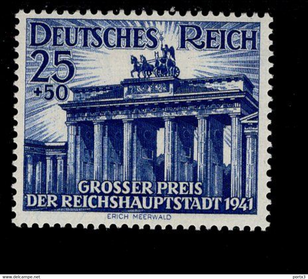 Deutsches Reich 803 Galopprennen Brandenburger Tor MLH Falz * - Unused Stamps
