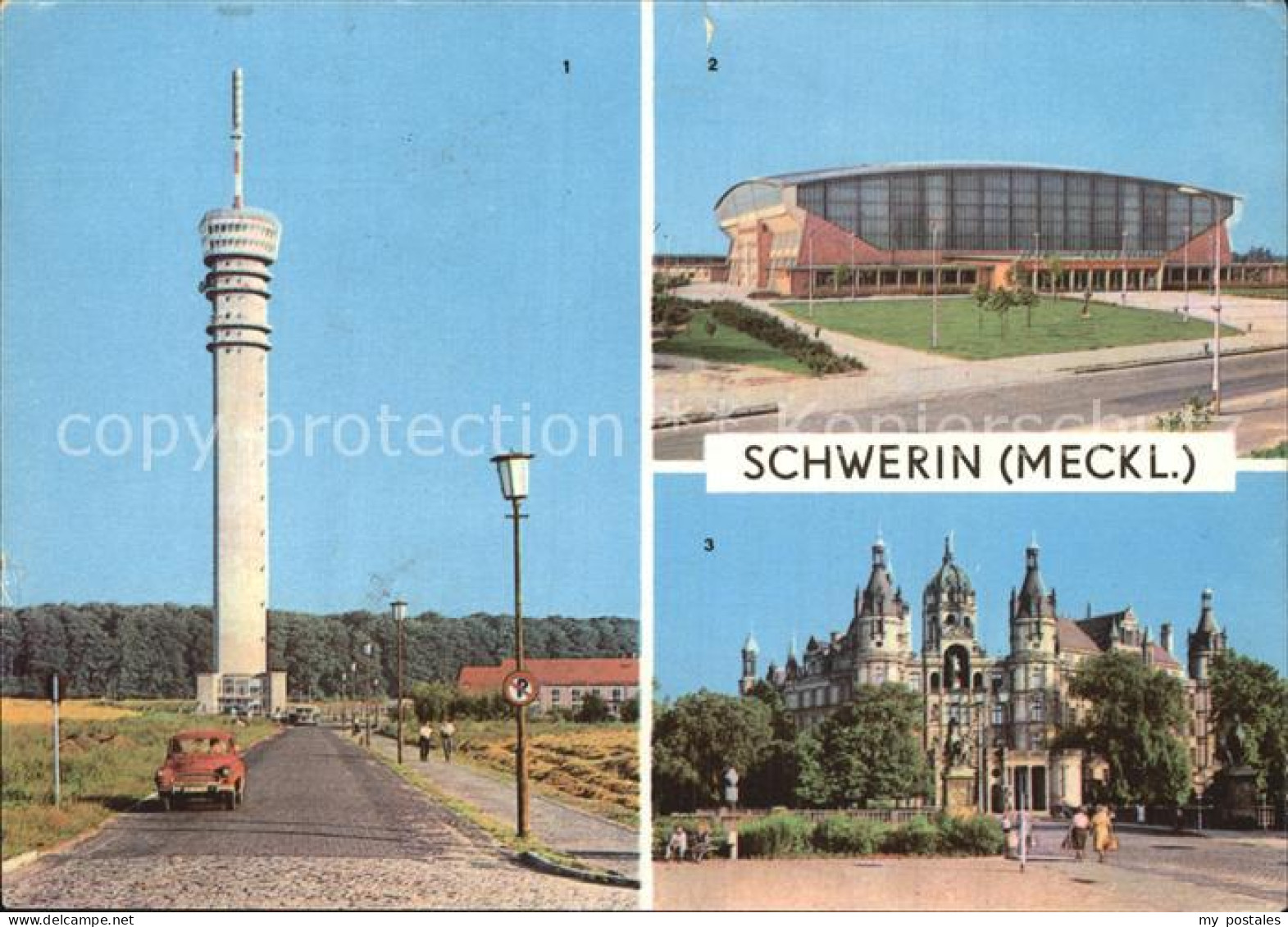 72545262 Schwerin Mecklenburg Fernsehturm Sporthalle Schloss Schwerin - Schwerin