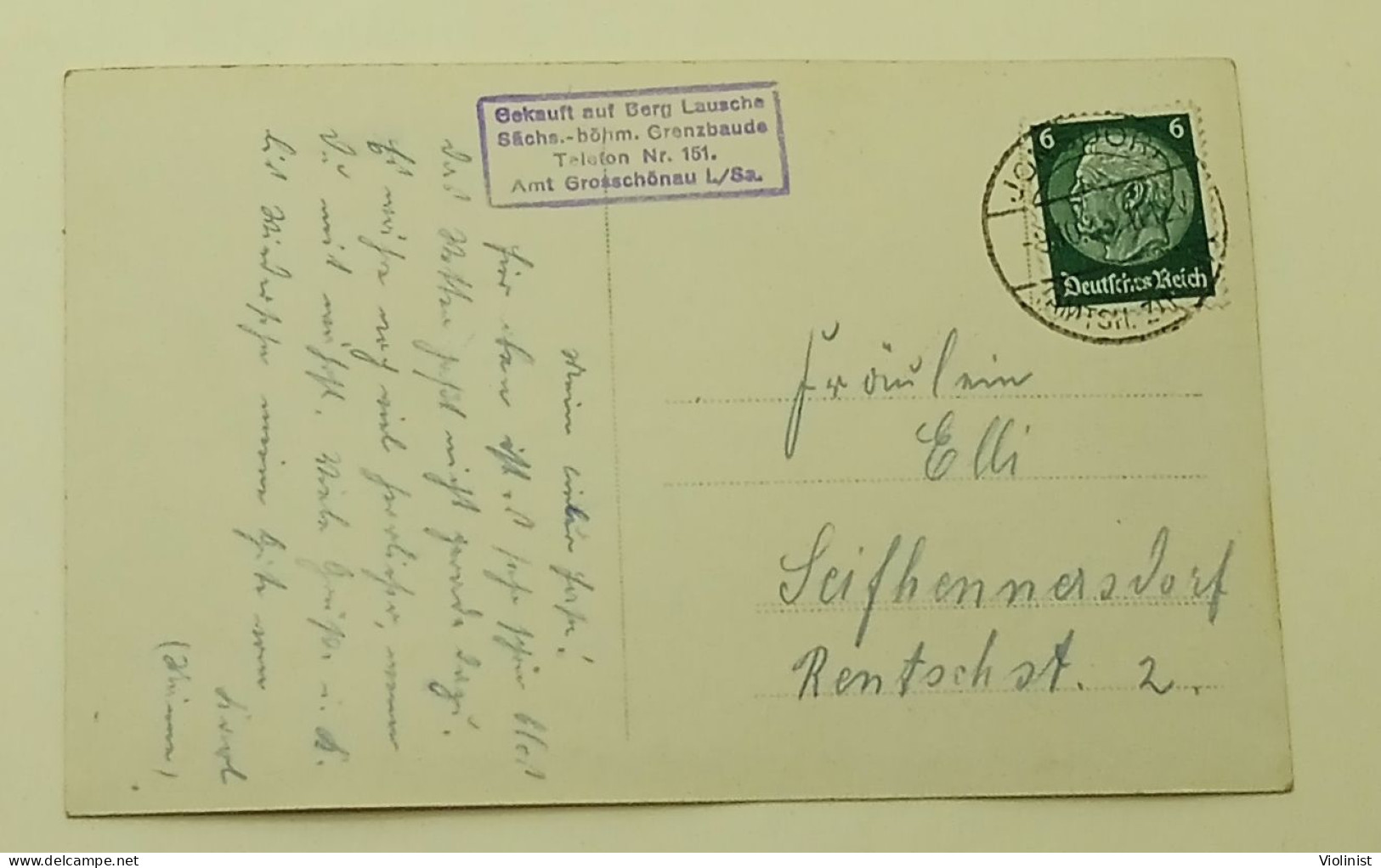 Germany-Die Lausche 792 M.Lausitzer Gebrige-postmark JONSDORF 1938. - Jonsdorf