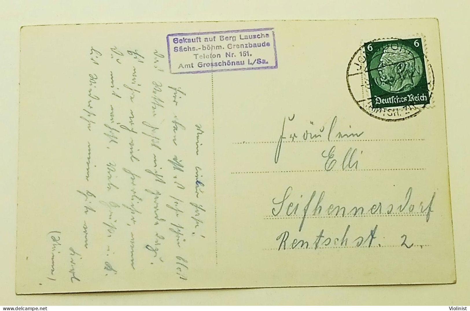 Germany-Die Lausche 792 M.Lausitzer Gebrige-postmark JONSDORF 1938. - Jonsdorf