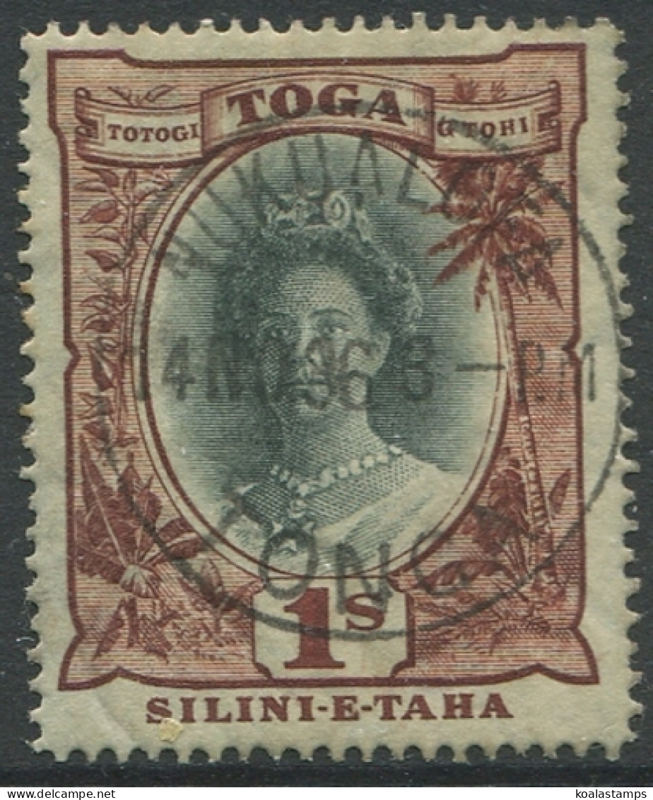 Tonga 1922 SG63 1/- Queen Salote #1 FU - Tonga (1970-...)