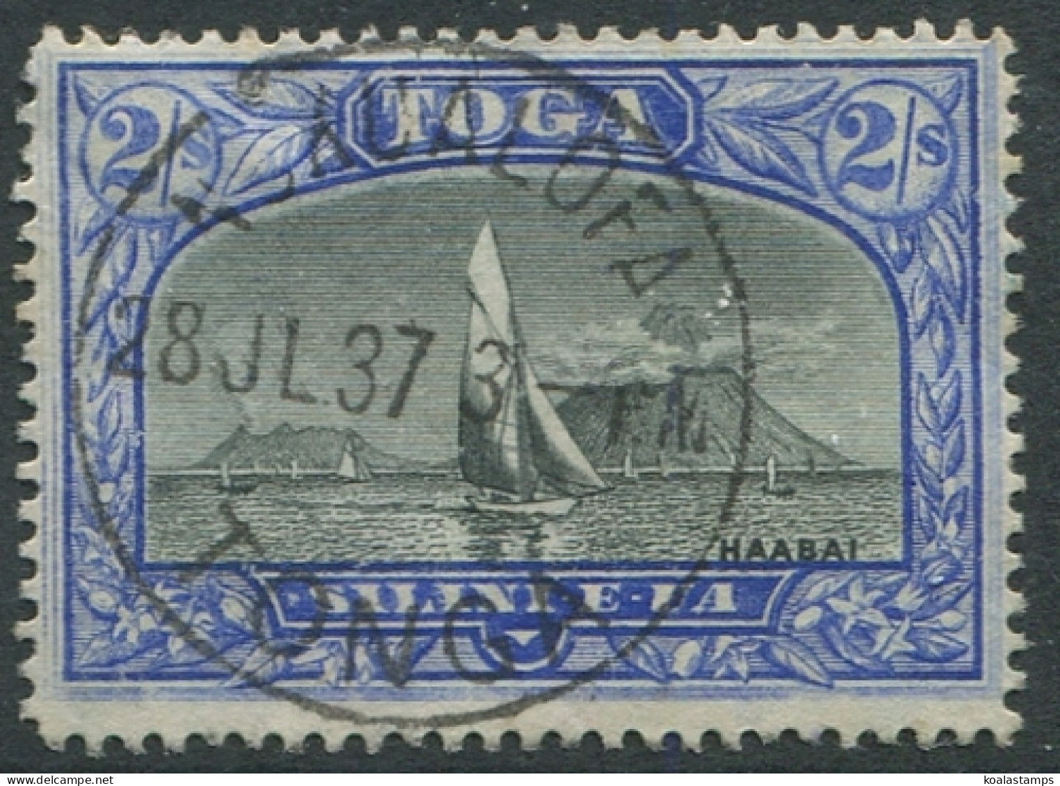 Tonga 1897 SG51a 2/- View Of Haapai #2 FU - Tonga (1970-...)