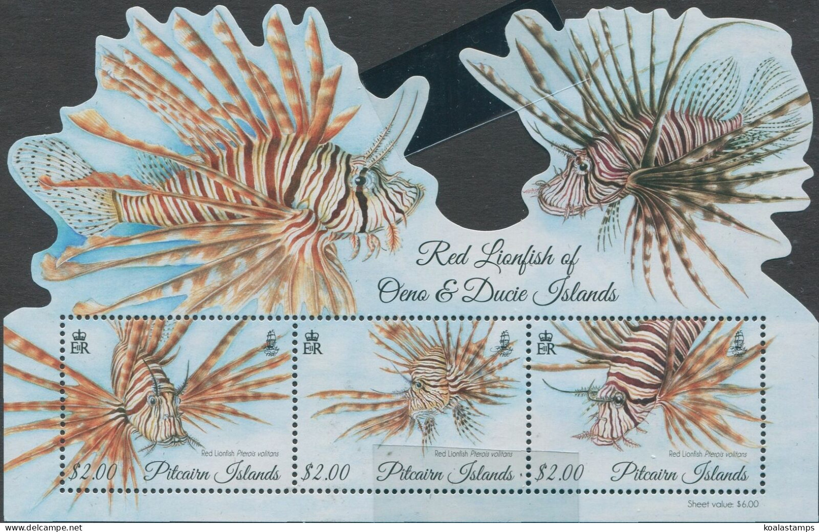 Pitcairn Islands 2015 SG924 Red Lionfish MS MNH - Pitcairn Islands