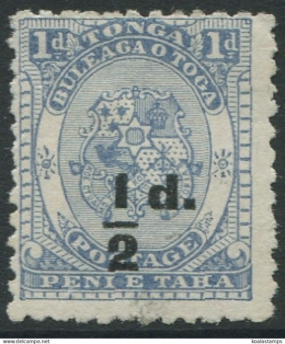 Tonga 1893 SG19 ½d On 1d Coat Of Arms MNG - Tonga (1970-...)