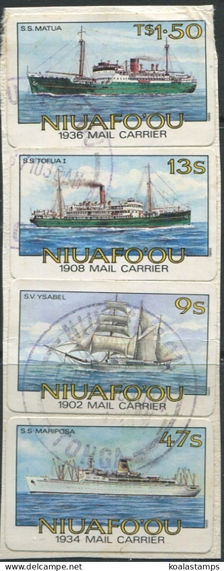 Niuafo'ou 1985 SG56A-59A Mail Ships Set #2 FU - Tonga (1970-...)