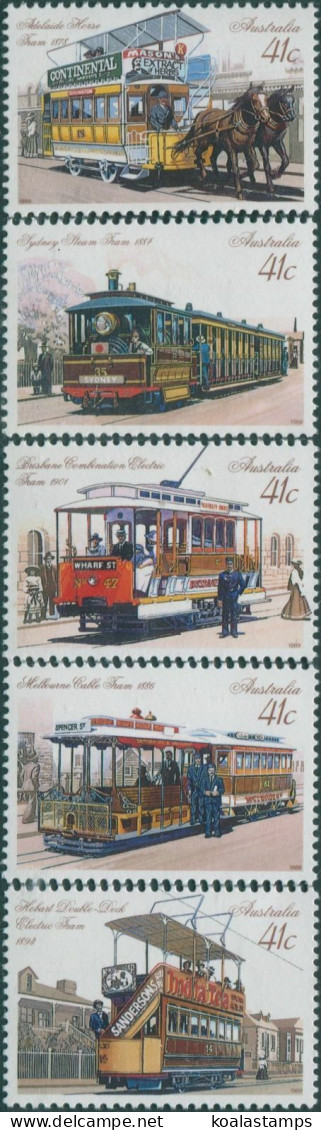 Australia 1989 SG1220-1224 Trams Set MNH - Sonstige & Ohne Zuordnung