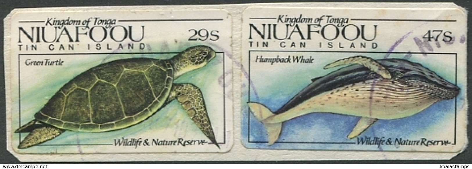 Niuafo'ou 1984 SG42-44 Turtle And Whale (2) FU - Tonga (1970-...)