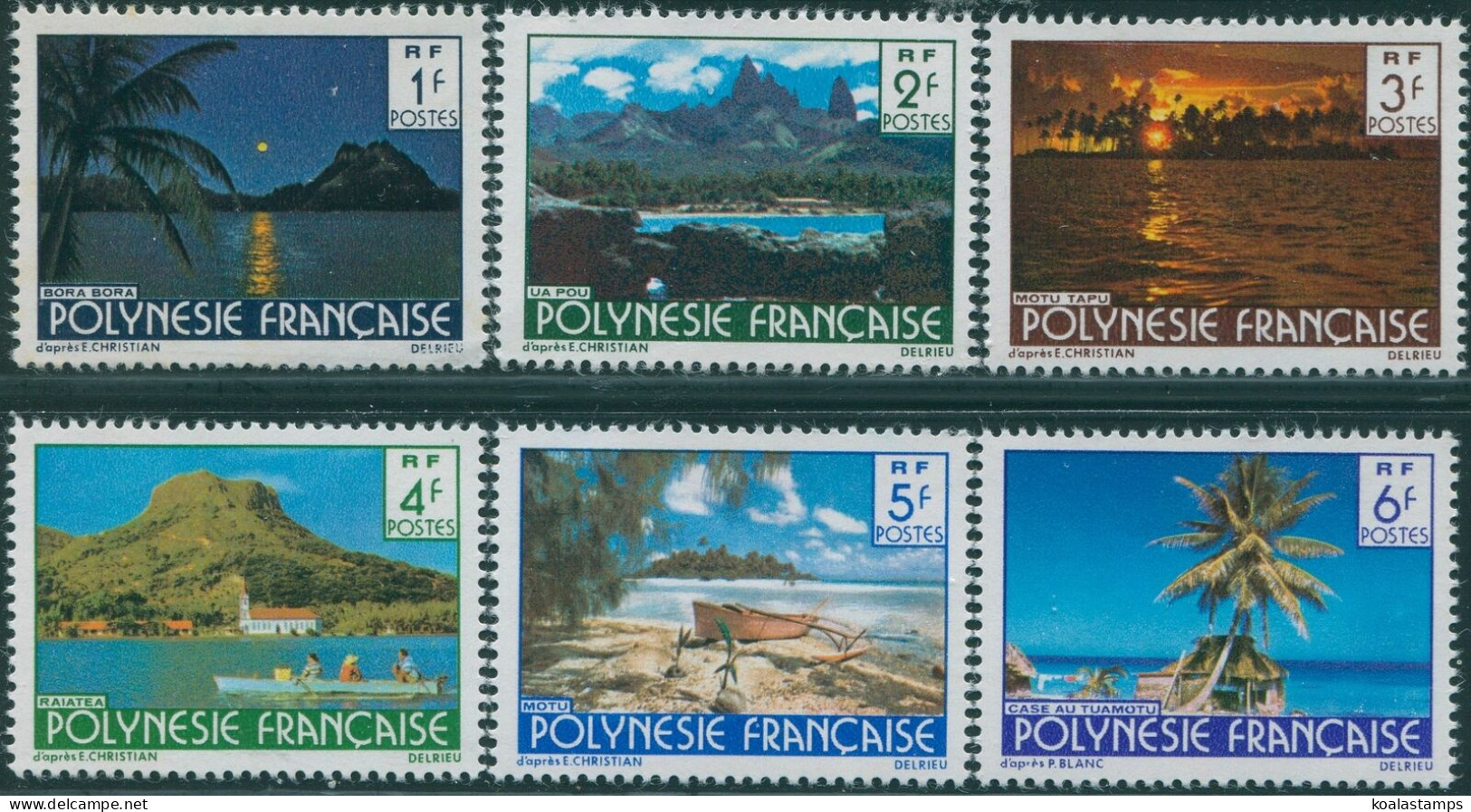 French Polynesia 1979 Sc#313-318,SG294-299 Landscapes Set DELRIEU MNH - Other & Unclassified